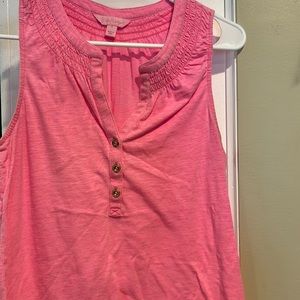 Lilly Pulitzer Pink Essie Sleeveless Top - size small